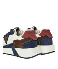 GAUD&Igrave; ICONICA Baskets en cuir mixte marine/tofu - Chaussures Homme - 3