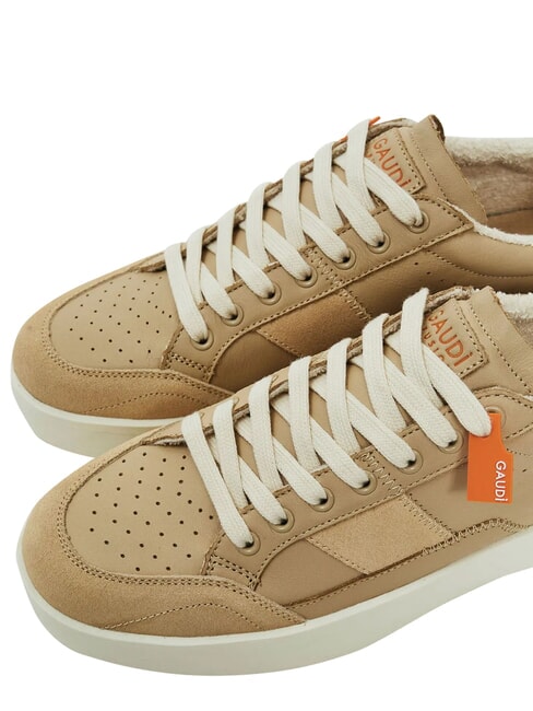 FUSION Baskets en cuir BEIGE - Chaussures Homme