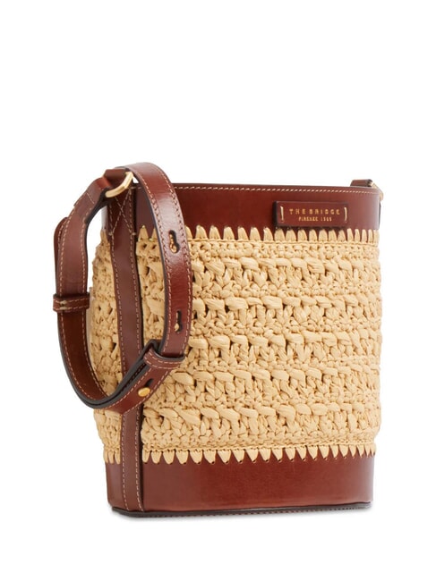 LUNA  sac seau &agrave; bandouli&egrave;re MARRON - Sacs pour Femme