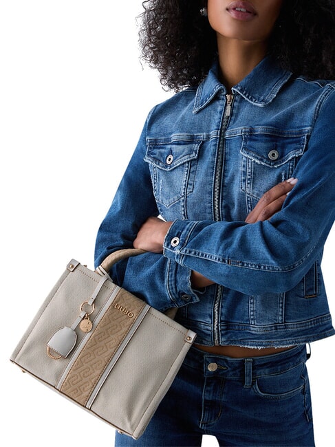 RIDHI Sac &agrave; main avec bandouli&egrave;re neutre/cr&egrave;me - Sacs pour Femme