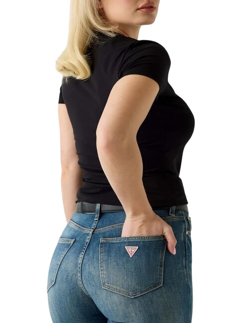 SCRIPT T-shirt en coton jetbla - T-shirt