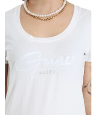 GUESS SCRIPT T-shirt en coton blanc pur - T-shirt - 3