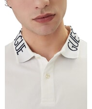 GUESS NOLAN polo &agrave; manches courtes blanc pur - chemise polo - 3