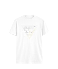 GUESS TRIANGLE HD T-shirt &agrave; manches courtes blanc pur - T-shirt - 3