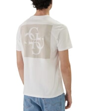 GUESS BASIC 4G MIST T-shirt en coton blanc pur - T-shirt - 2