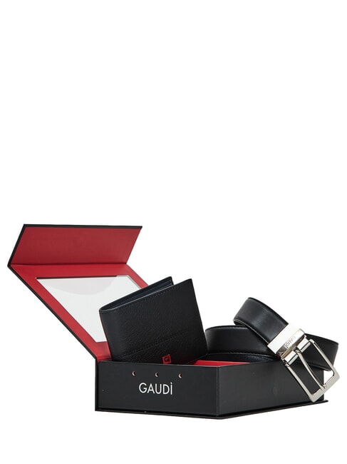 GIFT BOX trousse de ceinture et de portefeuille noir/bleu - Ceintures