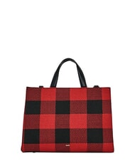 GAUD&Igrave; EDA Sac &agrave; main tartan avec bandouli&egrave;re ROUGE - Sacs pour Femme - 2