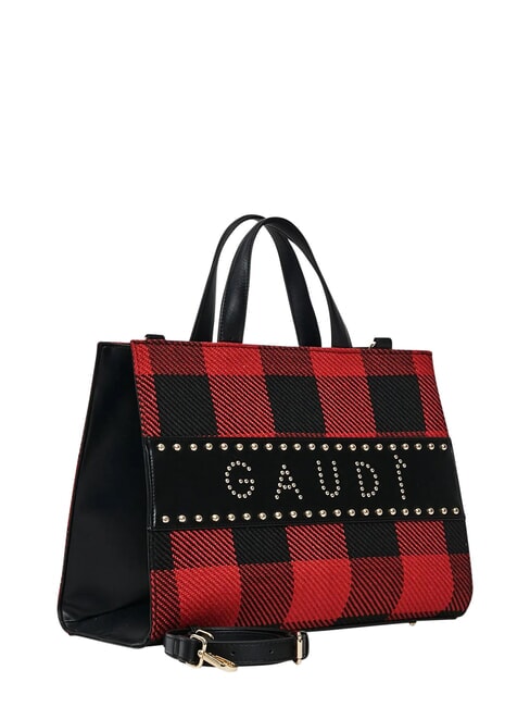 EDA Sac &agrave; main tartan avec bandouli&egrave;re ROUGE - Sacs pour Femme