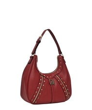 GAUD&Igrave; EMMA Sac bandouli&egrave;re hobo avec clous ROUGE - Sacs pour Femme - 3