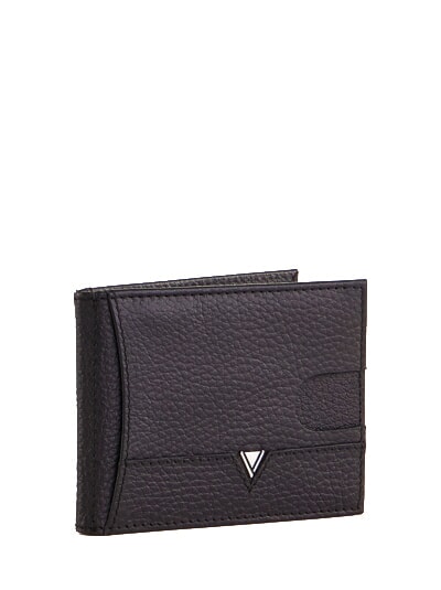 CALVIN Portefeuille compact en cuir NOIR - Portefeuilles Homme