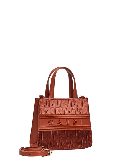 ADA VELUR S Petit sac avec empi&egrave;cements en velours orange - Sacs pour Femme