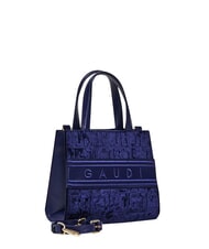 GAUD&Igrave; ADA VELUR S Petit sac avec empi&egrave;cements en velours bleu - Sacs pour Femme - 3