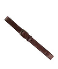 GAUD&Igrave; SANTA CROCE ceinture en cuir imprim&eacute; et arrondi marron fonc&eacute; - Ceintures - 2