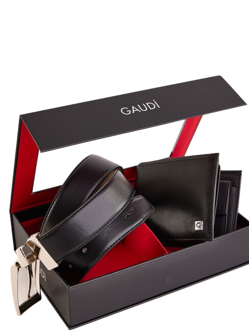 GIFT BOX trousse de ceinture et de portefeuille noir/sable - Ceintures