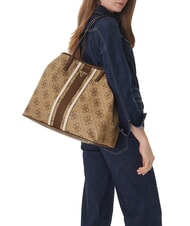GUESS VICTORIA 2 Sac bandouli&egrave;re, avec pochette logo latte / marron - Sacs pour Femme - 2
