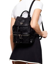 GUESS MANHATTAN 2 Sac &agrave; dos logo noir - Sacs pour Femme - 2
