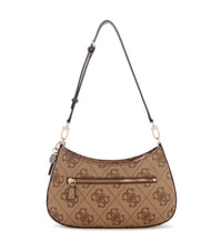 GUESS NOELLE 2 TOP sac bandouli&egrave;re logo latte / marron - Sacs pour Femme - 2