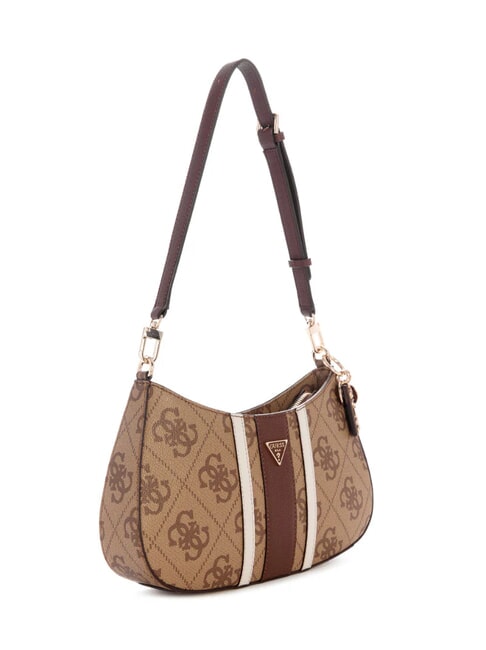 NOELLE 2 TOP sac bandouli&egrave;re logo latte / marron - Sacs pour Femme