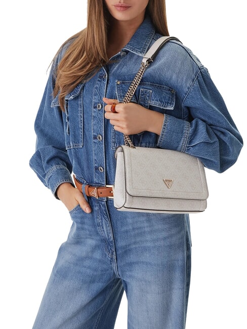 NOELLE 2 Sac convertible &agrave; rabat logo en os - Sacs pour Femme