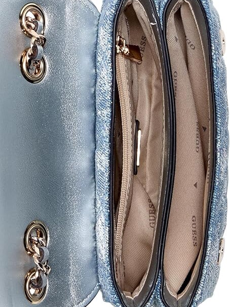 GIULLY 2 DENIM Sac bandouli&egrave;re / sac port&eacute; travers denim m&eacute;tallis&eacute; - Sacs pour Femme