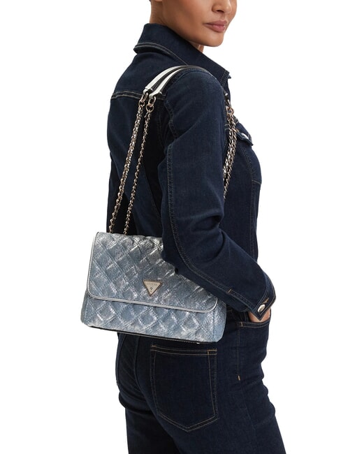 GIULLY 2 DENIM Sac bandouli&egrave;re / sac port&eacute; travers denim m&eacute;tallis&eacute; - Sacs pour Femme
