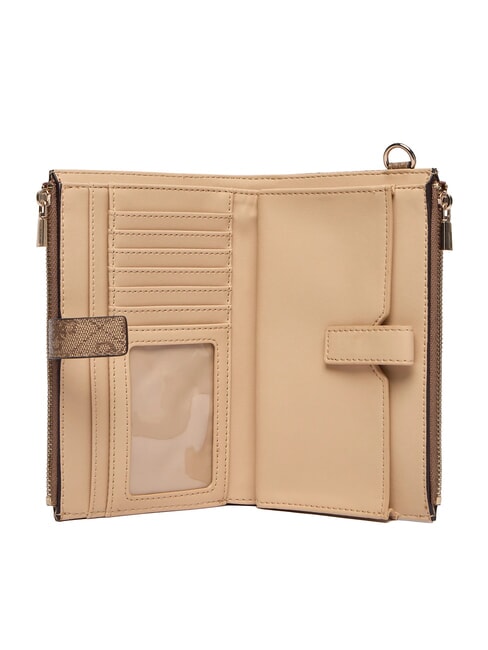 LAUREL 2 Portefeuille &agrave; logo logo latte / marron - Portefeuilles Femme