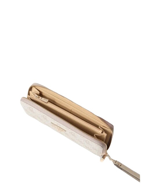 LAUREL 2 Grand portefeuille zipp&eacute; logo en os - Portefeuilles Femme