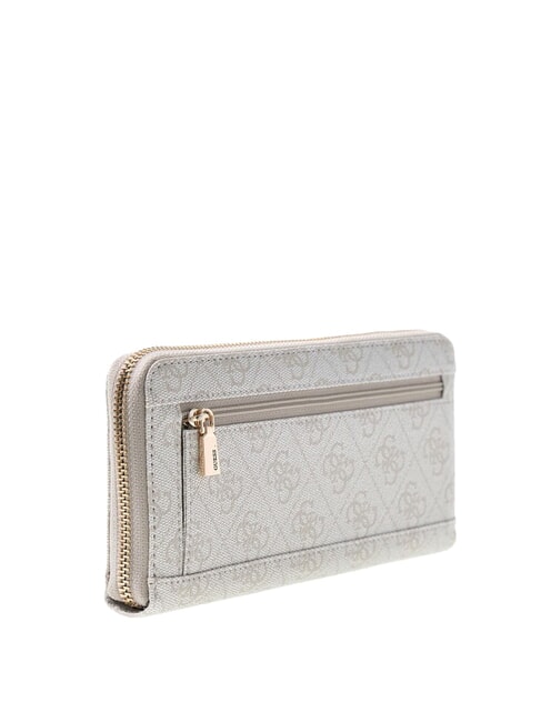 LAUREL 2 Grand portefeuille zipp&eacute; logo en os - Portefeuilles Femme