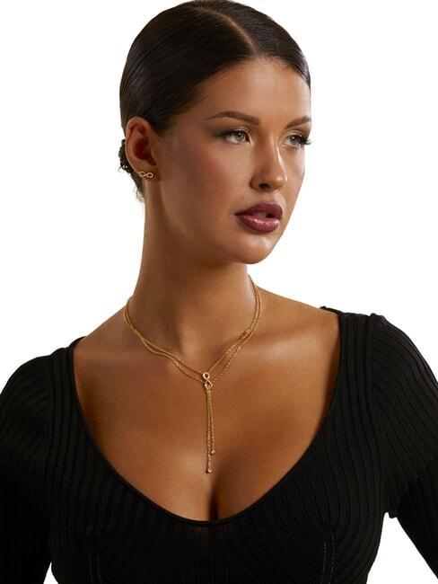 ENDLESS DREAM Collier, breloque en forme d'infini or jaune - Colliers