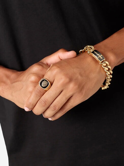 SOUTH ALAMEDA bracelet en or jaune et noir or jaune/noir - Bracelets