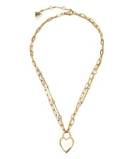 GUESS ALL YOU NEED IS LOVE Collier &agrave; breloque en forme de c&oelig;ur or jaune - Colliers - 2