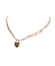 GUESS ALL YOU NEED IS LOVE Collier &agrave; breloque en forme de c&oelig;ur or jaune - Colliers - 4