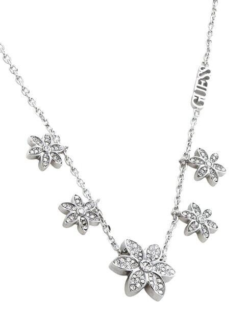 WHITE LOTUS Collier en argent, motif de lotus multiple ARGENT - Colliers