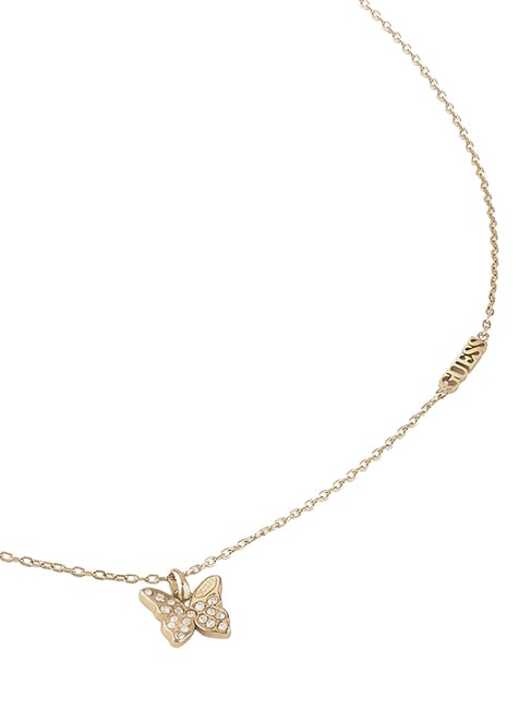 CHRYSALIS Collier, pendentif orn&eacute; de cristaux, motif papillon or jaune - Colliers