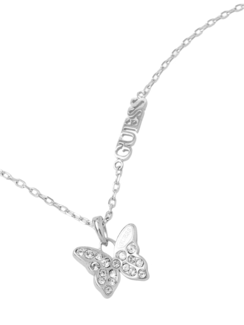 CHRYSALIS Collier, pendentif orn&eacute; de cristaux, motif papillon ARGENT - Colliers