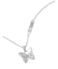 GUESS CHRYSALIS Collier, pendentif orn&eacute; de cristaux, motif papillon ARGENT - Colliers - 2