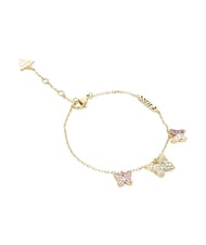 GUESS CHRYSALIS Bracelet &agrave; plusieurs breloques, motif papillon jaune dor&eacute;/rose clair - Bracelets - 2