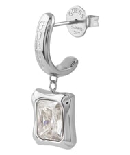 GUESS BAMBOO Boucles d'oreilles, pendentifs avec zircone cubique ARGENT - Boucles d'oreilles - 3