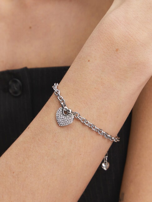 CRAZY IN LOVE Bracelet en argent, breloque en forme de c&oelig;ur ARGENT - Bracelets