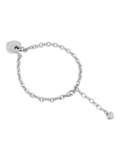CRAZY IN LOVE Bracelet en argent, breloque en forme de c&oelig;ur ARGENT - Bracelets