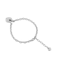 GUESS CRAZY IN LOVE Bracelet en argent, breloque en forme de c&oelig;ur ARGENT - Bracelets - 3