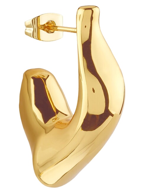 BERBERA Boucles d'oreilles, mod&egrave;le arrondi ultra-l&eacute;ger or jaune - Boucles d'oreilles