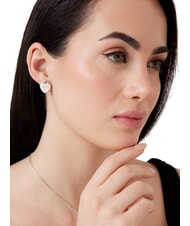 GUESS AMORE Boucles d'oreilles en argent, breloque en forme de c&oelig;ur ARGENT - Boucles d'oreilles - 2