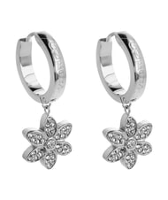 GUESS WHITE LOTUS Boucles d'oreilles cr&eacute;oles avec breloques en forme de fleurs - Boucles d'oreilles