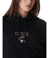GUESS JEANS DROP BAKER CROP Sweatshirt &agrave; capuche jetbla - Sweat-shirts pour femmes - 3