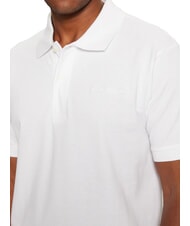 GUESS JEANS EMBRO LOGO polo en coton blanc pur - chemise polo - 3