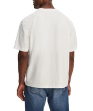 GUESS JEANS MINI TRIANGLE T-shirt en coton blanc pur - T-shirt - 2