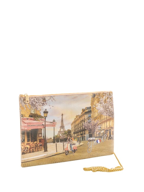 YESBAG SPECIAL Sac &agrave; bandouli&egrave;re en m&eacute;tal, pochette enveloppe voile paris - Sacs pour Femme