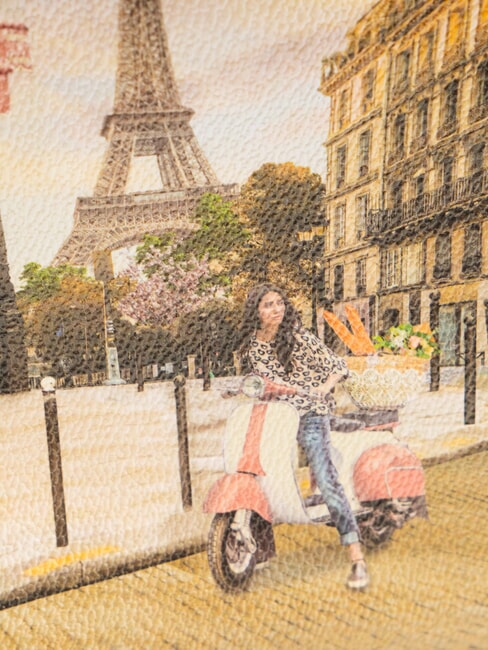 YESBAG SPECIAL Sac &agrave; bandouli&egrave;re en m&eacute;tal, pochette enveloppe voile paris - Sacs pour Femme