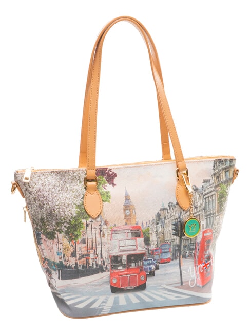 YESBAG Sac cabas bandouli&egrave;re moyen Arc-en-ciel de Londres - Sacs pour Femme